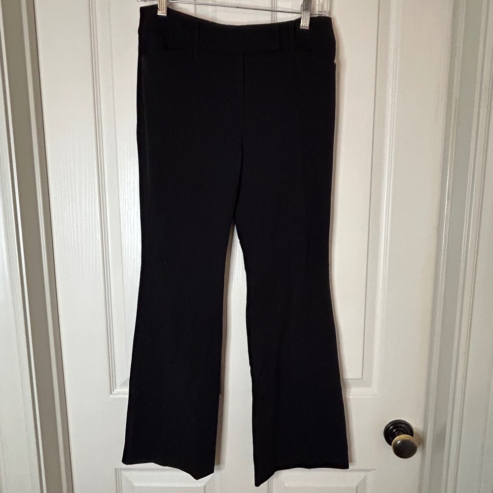 WHITE HOUSE BLACK MARKET Flare Leg Pants Black Size 2S Dress Career